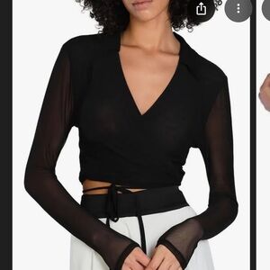 NWT Bar III mesh wrap shirt
